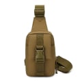 Miniatyrbild 2 av 5: Tactical Chest Bag Military Trekking Pack Edc Sportväska Axelväska Crossbody Pack Assault Pouch För Vandring Cykling Campinga Tan