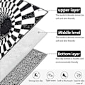 Miniatyrbild 4 av 4: 3D Matta med Bottenlös Hålighet Optisk Illusion, Rutmönster Vortex Optiska Illusioner Matta, För Matrum Matta Hem Sovrum Golvmatta_s