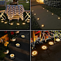 Miniatyrbilde 3 av 5: Utendørs Solcellelampe, 8 stk. LED Solcelle Bakkelampe Utendørs Hage Vanntett IP65 Rustfritt Stål Solcelle Spotlight - Kald Hvit