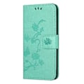 Miniatyrbild 4 av 5: Kompatibelt för Samsung Galaxy A24 Präglat Fjärilsblomma Mobilskal PU Läder Plånboksställ Telefonskydd med Rem Indigo