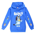 Miniatyrbild 1 av 2: Barn Tonåringar Pojkar Flickor Bingo Bluey Casual Hoodie Sweatshirt Huvtröja Toppar Presenter Blue 11-12Years