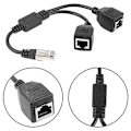 Miniatyrbillede 4 af 5: Rj45 1 Han Til 2 Hun Ethernet Splitter Kabel Til Super Cat5, Cat6, Cat7 Lan Ethernet Netværksforlænger (haoyi