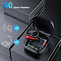 Pikkukuva 4 / 5: Langattomat nappikuulokkeet, Bluetooth 5.1 urheilukuulokkeet, 10 tuntia soittoaikaa yhdellä latauksella, langattomat kuulokkeet 6D stereo Hi-fi ääni, melunvaimennus (punainen)
