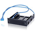 Miniatyrbillede 2 af 5: 2 X Usb 3.0 Frontpanel med 3,5 tommer enhed/hdd eller 2,5 tommer ssd/hdd til 5,25 diskettedrev til optisk drev (haoyi