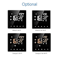 Miniatyrbild 3 av 5: Smart Termostat Digital Temperaturregulator Tuya App-kontroll LCD-display Touchscreen Veckovis Programmerbar Elektrisk Golvvärme Termostat För (storlek