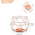 Miniatyrbilde 5 av 5: Lysestaker for telys - 6 stk. Telysholdere Rosegull Telysholder Geometrisk Lysestake hy