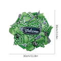 Miniatyrbild 3 av 5: Juldekorationer St Patrick's Day Leprechaun Krans Klöver Leprechaun Band Mycket Väder Q