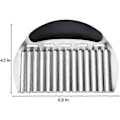 Miniatyrbilde 2 av 5: Kraftig Crinkle Cutter i Rustfritt Stål Bølgekutter Pommes Frites Kutter for Poteter Gulrot Chips og Frukt, Grønnsaker, Poteter, Løk
