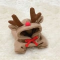 Miniatyrbild 5 av 5: Hundhuvtröja, söta hundkläder tröja, varma kläder för små medelstora hundkatt Chihuahua Brown Reindeer L
