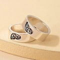 Pikkukuva 5 / 5: Trendikkäät Punk-sormukset Alloy Butterfly Stacking Ring Opiskelijoille Teineille Siskolle 2 kpl