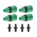 Miniatyrbillede 3 af 5: Haveslange Rør Envejs Adapter Hanekobling Fitting Til Vanding 4-pak