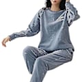 Miniatyrbild 2 av 3: Nya 2023 flanell Pyjamas Dam Set Höst Vinter Varm Tjock Coral Velvet Långärmad nattkläder Hem Pyjamas Nattkläder style 1 M