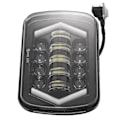 Miniatyrbilde 1 av 4: 7x6 Tommer Halo LED Frontlykter, 5x7 Tommer Firkantet LED Frontlykt Med-pil Engeløyne DRL Blinklys (haoyi)