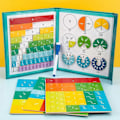 Miniatyrbillede 2 af 4: Flerfarvet Fraktionslæring Matematik Pædagogisk Legetøj Aritmetik Regnbue Intelligens Udviklingsforsyninger Til Børn