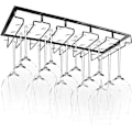 Miniatyrbillede 1 af 4: Hængende Glas Rack - Vinglas Rack Med 5 Skinner Til 10-15 Glas, 50 X 22,5 X 5,5 Cm, Med Skruer KSC