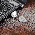 Miniatyrbillede 5 af 5: Hjerteformet Diamant USB Flash Drive (sølv 32gb), Avanceret Hjerte Diamant Højhastigheds USB 3.0 Flash Data Storage Drive Memory Pen Stick Flash Drive-ZZ