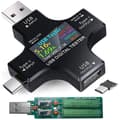 Miniatyrbillede 1 af 5: USB C Tester, 2 I 1 Type C USB Tester Farveskærm Ips Digitalt Multimeter, Spænding, Strøm, Effekt, Tem
