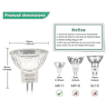 Miniatyrbilde 4 av 5: Mr11 halogenpærer (pakke med 12), Gu4 halogenpære 12v 20w, Mr11 Gu4 dimbar pæredeksel for taklampe