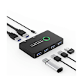 Miniatyrbillede 4 af 5: Usb Kvm Switch Usb 3.0 Kvm Usb Switch til Tastatur Mus Printer Mi Box 2pc Portdeling 4stk Dev