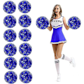 Miniatyrbillede 1 af 5: 12 stk. Cheerleading Pomponer med Fingerhuller Metallisk Folie Cheer Pomponer qyF TWO YBF