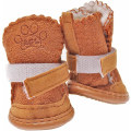 Miniatyrbild 4 av 5: Hundstövlar, Hund Katt Varma Stövlar Vinter För Hot Pavement, Hund Skor Valp Snow Booties Chihuahua Booties brown size 4
