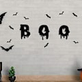 Pikkukuva 4 / 5: Seinätarra, pitkäikäinen, repeytymätön, helppo asentaa, kulutusta kestävä, huomiota herättävä, juhlava koriste, värinkestävä Halloween-koriste 3D musta seinä S