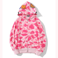 Pikkukuva 1 / 2: Uusi shark head print miesten urheilullinen casual hupullinen collegepaita pink 4XL