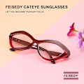Miniatyrbillede 5 af 5: Ubiuo Retro Cateye Solbriller Sjove Store Øjneform Briller Trendy Søde Læber Design Browline Kombination B2763