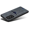 Pikkukuva 4 / 5: DENIOR Yhteensopiva Samsung Galaxy A53 5G Nahkapäällysteinen TPU-suojakuori Jalustalla ja Korttipaikalla Grey