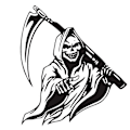 Miniatyrbild 1 av 3: Grim Reaper Lie Universal Självhäftande Bildekal Dekorativ Bildekal