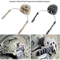 Miniatyrbild 2 av 5: Hjälmskenadapter 2st Plast+Stål Hjälm Arc Skena Upphängning Headset Stöd För Peltor Comtac I och Comtac II (Färg : Tan)
