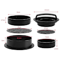 Miniatyrbild 5 av 5: Bbq Hamburger Maker Hamburger Press Rund Form Nonstick Kockkotletter Hamburgare Kött Nötkött Grill Burger Press Patty Maker Form Box