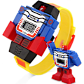 Miniatyrbillede 1 af 5: Transformer-ur til børn, robot-transformerlegetøj, digitalt ur, tegneseriehelte-ure til drenge, elektroniske læringsgaver til piger