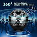 Miniatyrbillede 2 af 5: Vækkeurradio med dobbelte alarmer, FM digitalt sengebordsur med snooze-funktion, LED-display 4