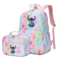 Pikkukuva 1 / 5: 2 kpl Disney Lilo Stitch Multi Pocket -reppu lounaskassirepulla style 2