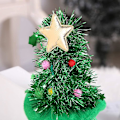 Miniatyrbillede 4 af 4: Julefrokost Dekoration Juletræ Hårbøjle (grøn) 1 Styk bd