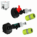 Miniatyrbillede 1 af 3: 1000 Liter IBC Vandtank Med S60x6 Adapterventil Og 3/4 Edition d