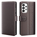 Miniatyrbillede 1 af 5: Kompatibel med Samsung Galaxy A53 5G Wallet Case Split Læder Ægte Læder Folio Flip Stand Stødsikkert Cover Brown