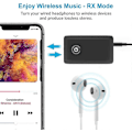 Pikkukuva 4 / 5: Bluetooth 5.0 Lähetin ja Vastaanotin, 2-in-1 3.5mm Langaton Audioadapteri, aptX Matala Latenssi, TV/Kuulokkeet/PC/Kotistereo/Kaiuttimet