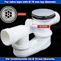 Miniatyrbilde 4 av 5: Badekarpropp, 70 mm, med dobbel tetning, høydejusterbar, universell