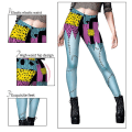 Pikkukuva 4 / 5: Naisten Joogahousut Taskulla Korkea vyötärö Treeni Leggingsit Juoksuhousut Bottom Scrunch Leggingsit Halloween Print Pants COLOR 1 M