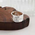 Pikkukuva 3 / 5: Trendikkäät Punk-sormukset Alloy Butterfly Stacking Ring Opiskelijoille Teineille Siskolle 2 kpl