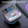 Miniatyrbillede 4 af 5: Bluetooth-kompatibel biloplader med dobbelte porte, håndfri opkald, stabil forbindelse, universel biladapter, trådløs FM-radio MP3-afspiller