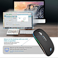 Miniatyrbillede 4 af 5: 2.4g+bt5.1 Dual Mode Trådløs Mus Genopladelig Led Lysende Lydløs Mus Til Desktop Laptop Computer