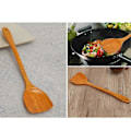 Miniatyrbillede 5 af 5: 4 stk. Træ Køkkenredskaber Uden Maling Non-Stick Gryde Solid Træ Spatel Sæt Ren Teak Solid Træ Lang