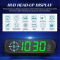 Miniatyrbilde 3 av 5: Digital GPS-hastighetssensor for bil, Head-Up Display, hastighetssensor, kilometerteller, frontrute, smart hastighetssensor HUD for kjøretøy