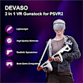 Miniatyrbillede 2 af 5: DEVASO Kompatibel til Sony PS VR2 Controller Gun Stock VR Spil Greb Case VR Headset Udskiftningsdele White