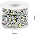Pikkukuva 5 / 5: Strass-ketju strassikynsillä, 10 m 2,8 mm kristalli strassitimanttiketju