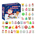 Pikkukuva 1 / 5: Joulun adventtikalenteri Söpöt ankat dinosaurukset set lapsille Joulun joululelut yllätyslahjoiksi style 2