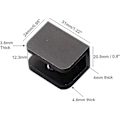 Miniatyrbillede 2 af 3: Pakke med 4 glasklemmer, glasbeslag uden boring, hyldebærer clip support (til 10mm-12mm glas, sort) Wuqx